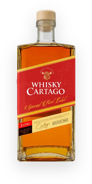Botella de Whisky Cartago Special Red Label de 1 litro
